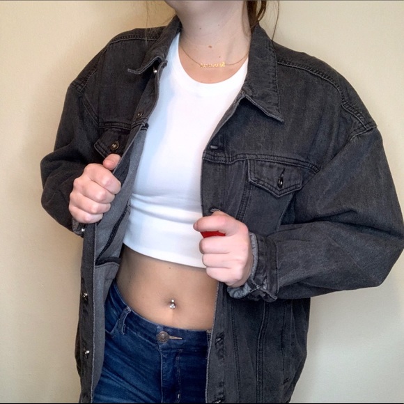 AMONG US IMPOSTOR Hand Painted Black Denim Jacket - Picture 6 of 6